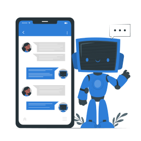 AI chatbot development services illustration