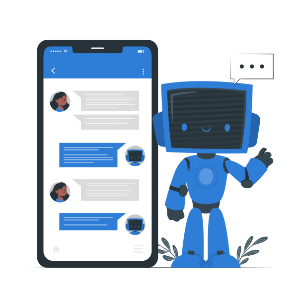 AI chatbot development services illustration