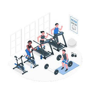 Fitness and wellness industry illustration