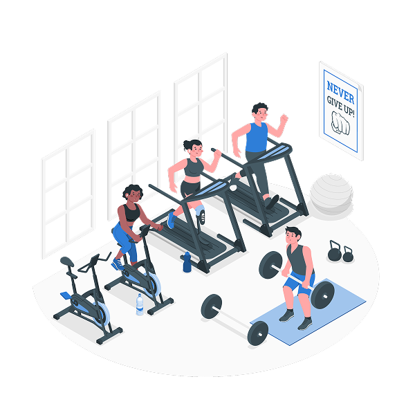 Fitness and wellness industry illustration