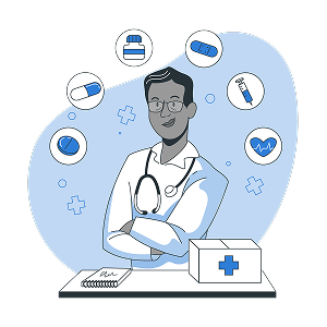 Healthcare industry illustration